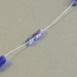 Cuvette 3 mm violet clair irisé sur fil