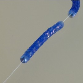 Cuvette 4 mm bleu pervenche irisé sur fil