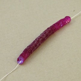 Cuvette 4 mm fuchsia irisé sur fil