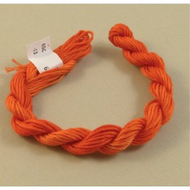 coton mouliné orange vif changeant
