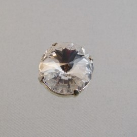 Strass à coudre ancien rivoli 16 mm cristal