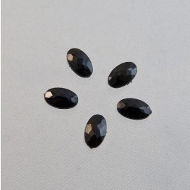 Perle ancienne noire facettée 9 mm