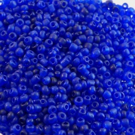 Rocaille 2,2 mm bleu roi givré
