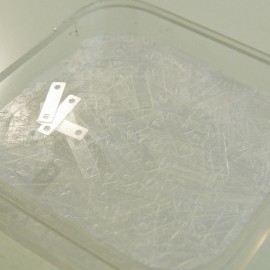 Sequin rectangulaire cristal lustré 9 x 2,5 mm