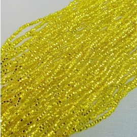 Rocaille 2 mm jaune diamanté sur fil