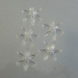 Perle ancienne fleur 6 pétales 17 mm