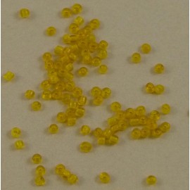 Rocaille ancienne 2 mm jaune d'or