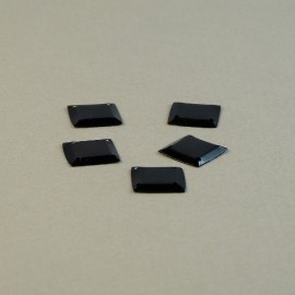 Sequin carré biseauté 10 mm noir