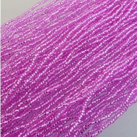 Seed bead 2 mm S/L dyed fuchsia on strand