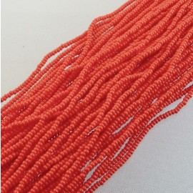 Seed bead 2 mm op. red on strand