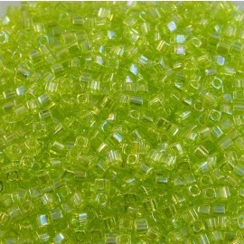Square cube bead Miyuki 1,8 mm chartreuse AB