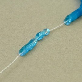 cup sequin 3 mm iridescent turqoise on strand