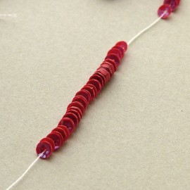 cup sequin 4 mm oriental watermelon on strand