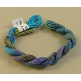 6 strands cotton blue, green and purple n°31