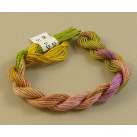 6 strands cotton green moss and light pink n°51