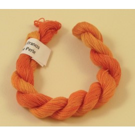 Fine perlé cotton orange color-changing n°12