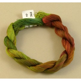 Fine mercerized cotton from green to red n°04