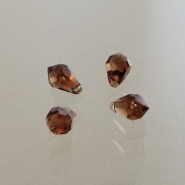 Antic drop  facettée brune 10 mm