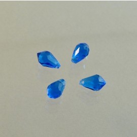 Antic drop  facettée bleue 10 mm