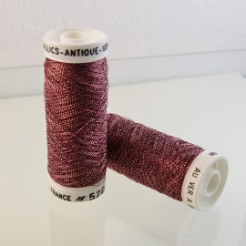 Metallic thread coppered pink « Au Sextant » n°208