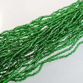 Seed bead 2 mm S/L meadow green on strand