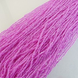 Strung seed bead 2,1 color lined fuschia