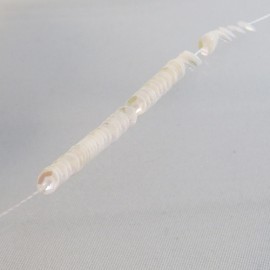 cup sequin 4 mm oriental ivory on strand