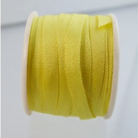 Silk ribbon 4 mm pale yellow 