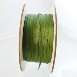 Silk ribbon 2 mm olive green