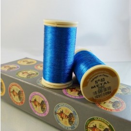 Metallized thread turquoise blue Au Chinois n° 280