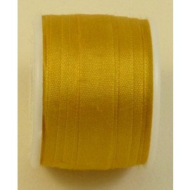 Silk ribbon 7 mm yellow gold 