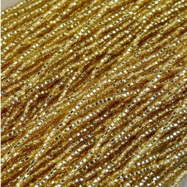 Seed bead 2 mm S/L light gold on strand