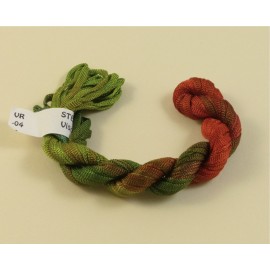 Viscose ribbon 4 mm from green to red 