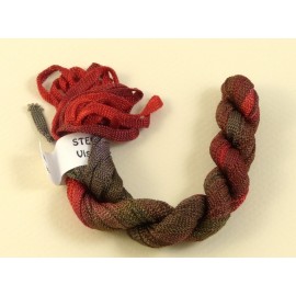 Viscose ribbon 4 mm from brown to red