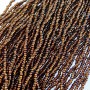 Seed bead 2 mm S/L dark topaze on strand