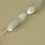 cup sequin 4 mm iridescent white on strand