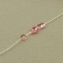 cup sequin 3 mm iridescent pink on strand