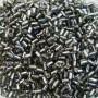 Antic bugle bead 3 mm grey silver lined