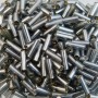 Antic bugle bead 7 mm grey silver lined