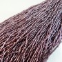 2 cuts bead dark purple silver line 2 mm on strand