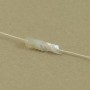 cup sequin 3 mm iridescent white on strand
