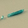 cup sequin 4 mm iridescent emerald on strand